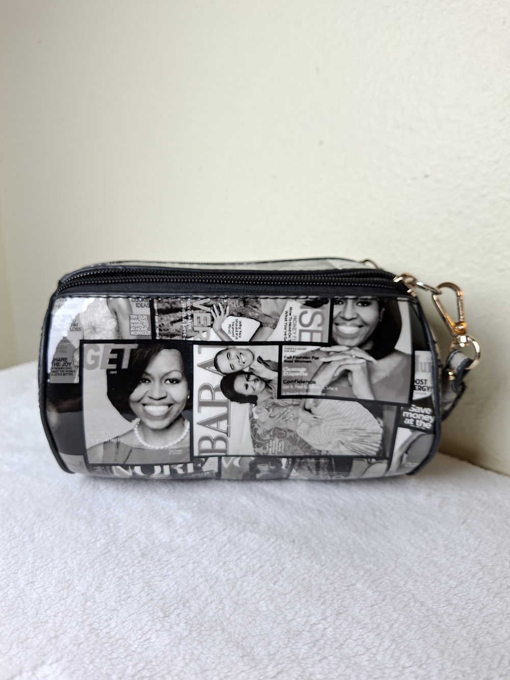 Black & White Photo Collage Cosmetic Bag - Unbranded